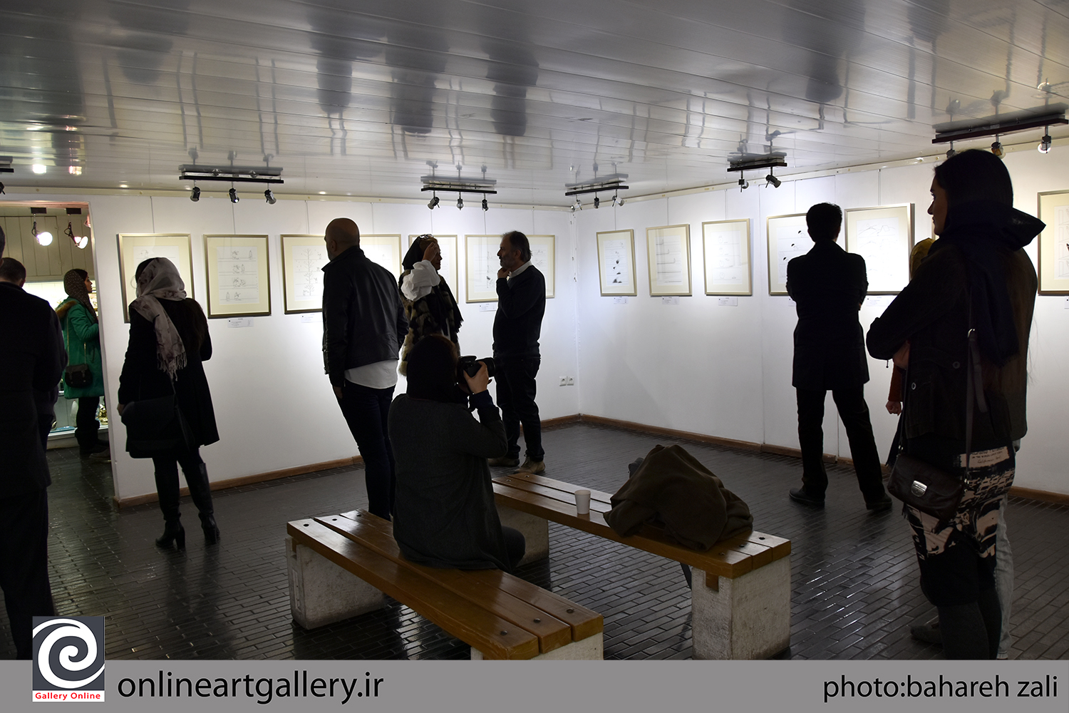 گزارش تصویری نمایشگاه کاریکاتورهای کامبیز درم بخش در گالری سیحون